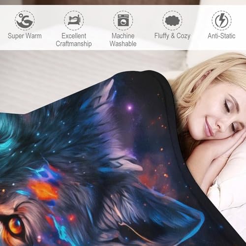 Couverture en flannel loup anti-froid pour ne plus frissonner - 5