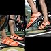 LIPPAN Deadlift Weightlifting Shoes for Mens Powerlifting & Bodybuilding Fitness Sneakers Comfortable Gym Training,Orange,8