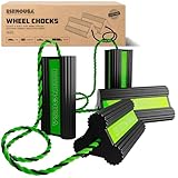 Rhino USA Heavy Duty Rubber Wheel Chocks for Trucks, Trailers, Tires, RVs & Air Planes - Durable, Non-Slip Chocks for Maximum Safety