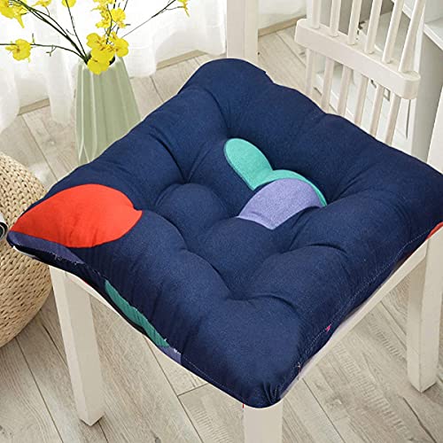 Image of COZY FURNISH Microfiber Cotton Chair Pads with Four Corner Ties 16x16(Inches) 41X41(CM) Square, Pack of 2 | Extra-Comfortable & Soft Seat Cushions | Ergonomic Pillows