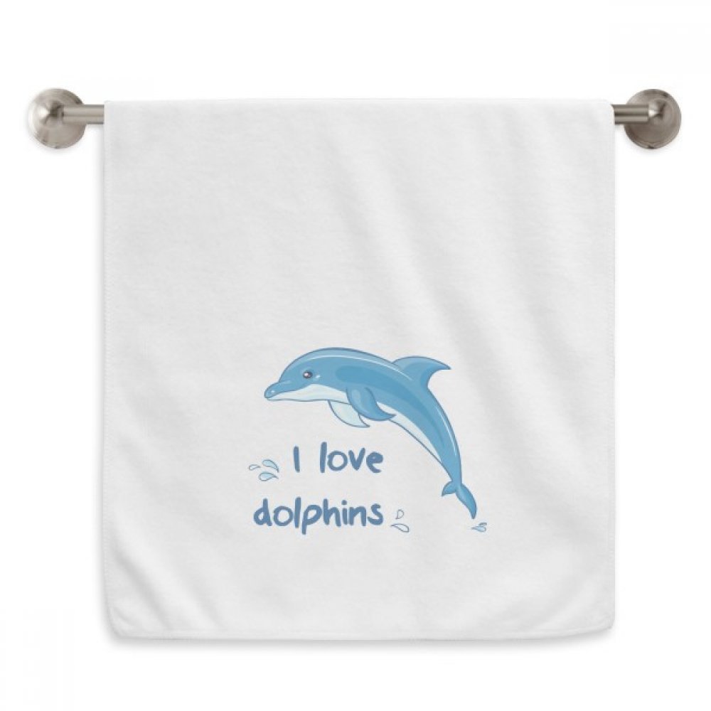Serviettes débarbouillettes J'aime Les Dauphins 13X29 Pouces