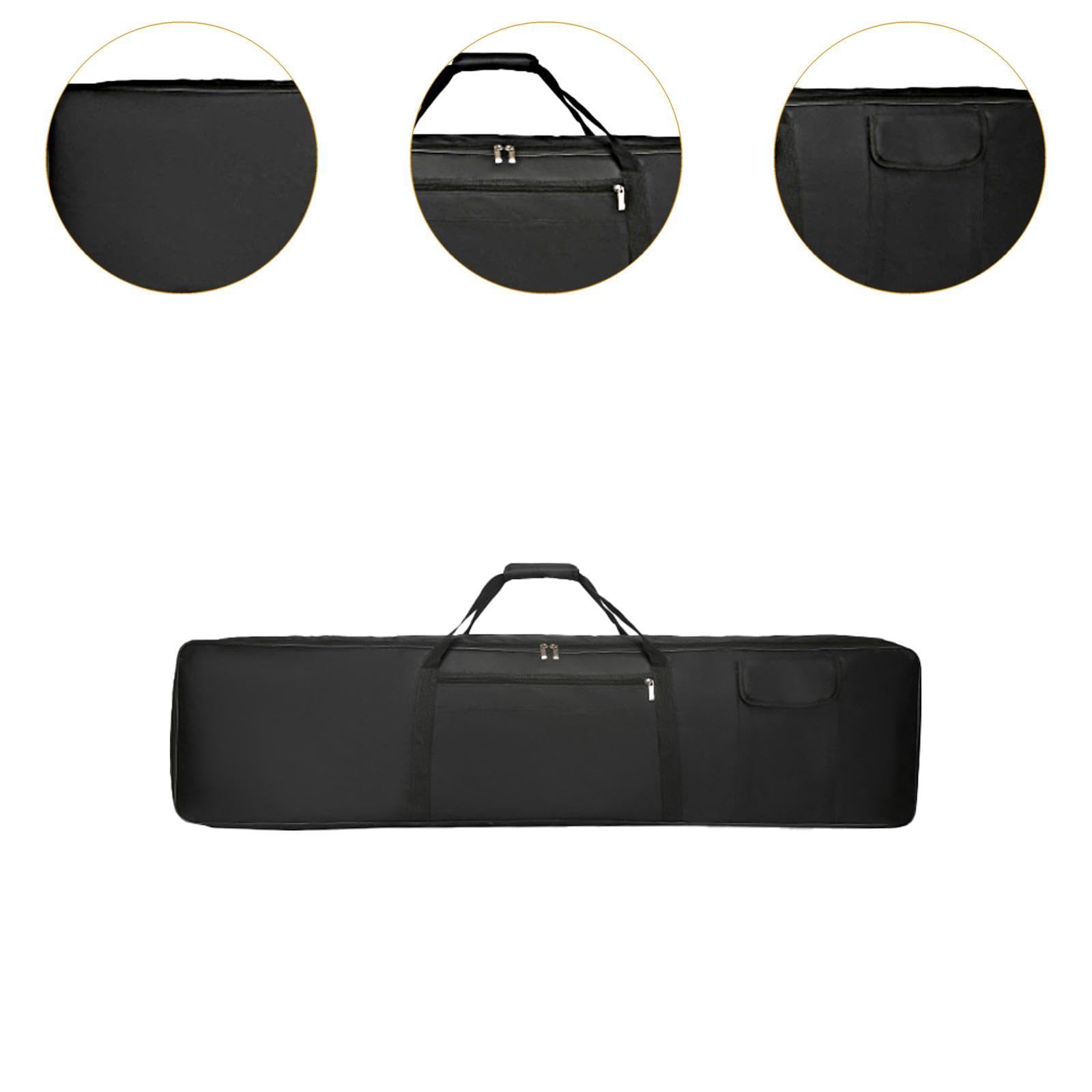 rockible Sac pour clavier Sac pour clavier Sac à main en tissu Oxford Rembourré avec poignée Sac de transport pour clavier Imperméable pour studio de musique, 88 Touches