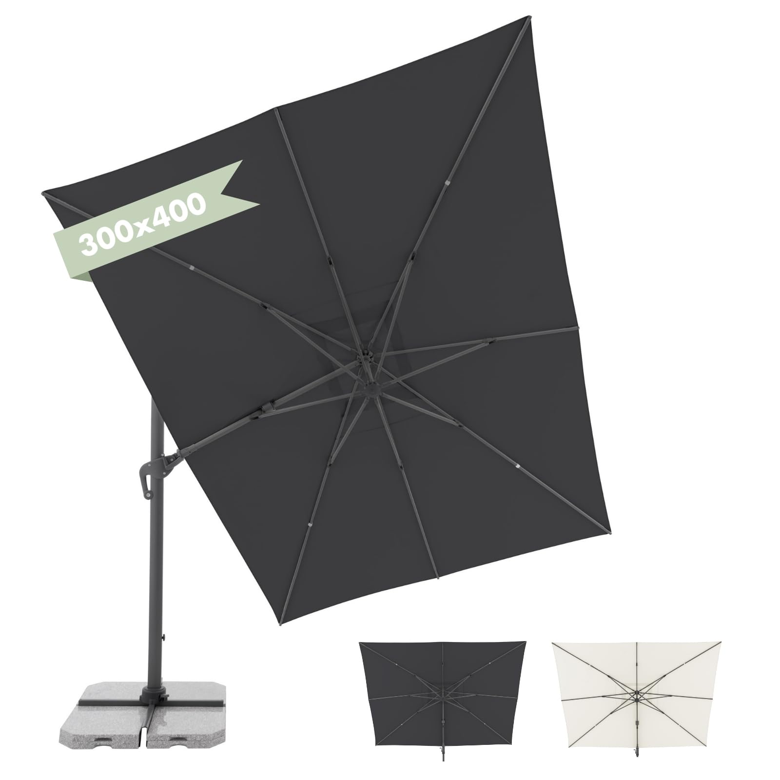 Doppler Jack sombrilla pendular y cubierta protectora