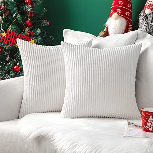 MIULEE 2er Set Weihnachten Kissenbezüge Kord Kissenhülle Dekorative...
