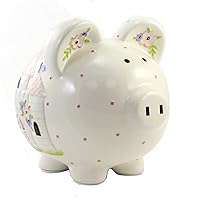 Vista 21 de Alcancía con forma de cerdo Child to Cherish, grande, 8", Butterfly