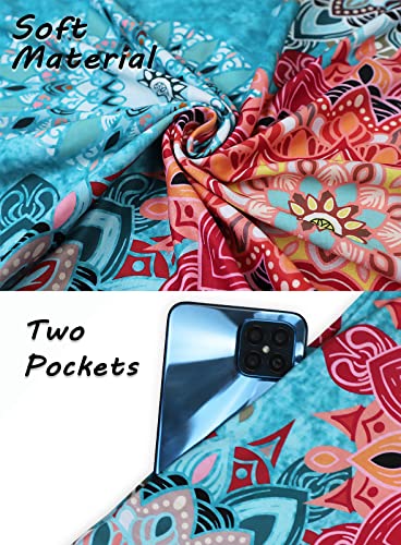 Image of SimpleFun Summer Dresses for Women Beach Floral Tshirt Sundress Casual Pockets Boho Tank Dress