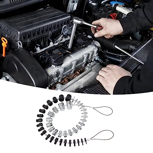 Nut and Bolt Thread Checker, 44 Male Female Thread Identifier Gauges, 23 Inch and 21 Metric Sizes, Silver and Black - Image 4