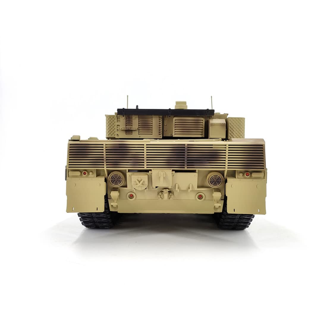 LAKIN RC Char Télécommandé Leopard 2A7 Allemand - Main Battle Tank avec Prise de Vue, Effet Sonore, Lumière LED et Fumée - Modèle Militaire Cadeau