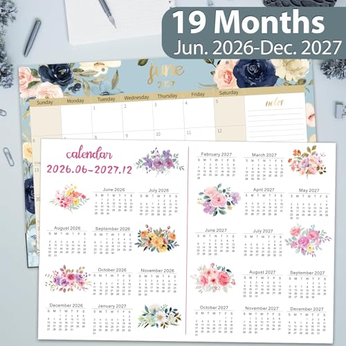 Image of Guasslee Desk Calendar 2026-2027, 19 Month Jun 2026-Dec 2027, 17 inch X 11.5 inch