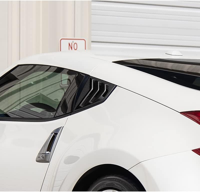 Miniatura 5 de HYPERSPEED - Persianas laterales de ABS para ventana trasera de aire, 2 unidades, para Nissan 370Z 2009, 2010, 2011, 2012, 2013, 2014, 2015, 2016,