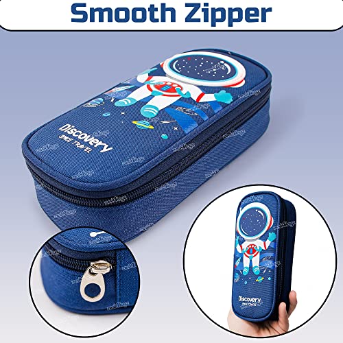 Image of Zest 4 Toyz Pencil Case for Kids | Space Astronaut Pencil Pouch with Large Capacity Water Resistant | Durable Zipper and Large Capacity School Pouch for Girls and Boys