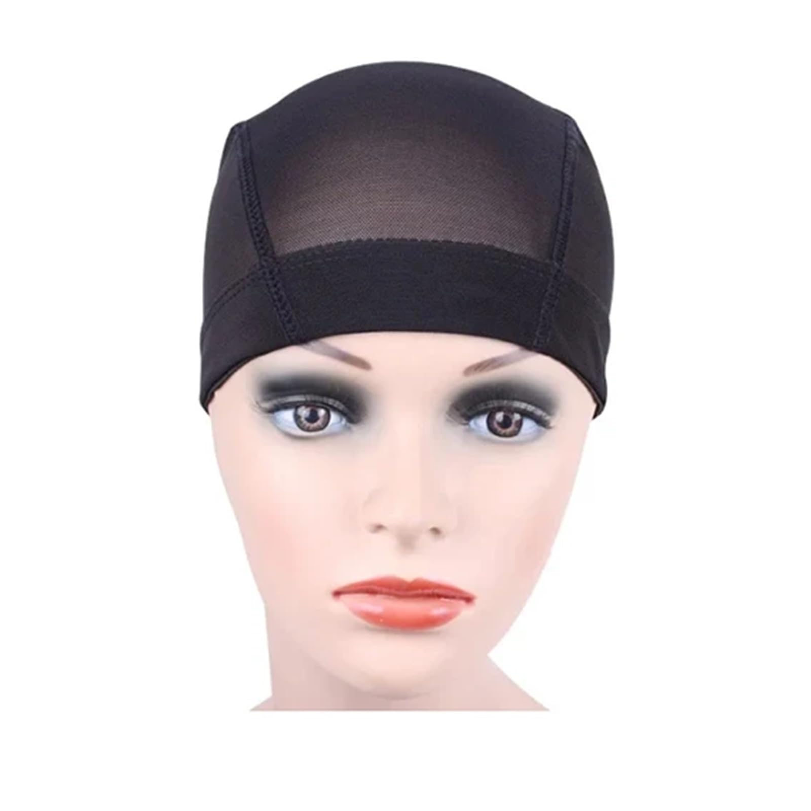 12 Teile/los Schwarz, Beige Dome Cornrow Perücke Kappen Einfacher Nähen In Haar Dehnbare Weben Kappe Elastische Nylon Atmungsaktive Mesh Net haarnetz für Cosplay Party(Black Mesh cap M)