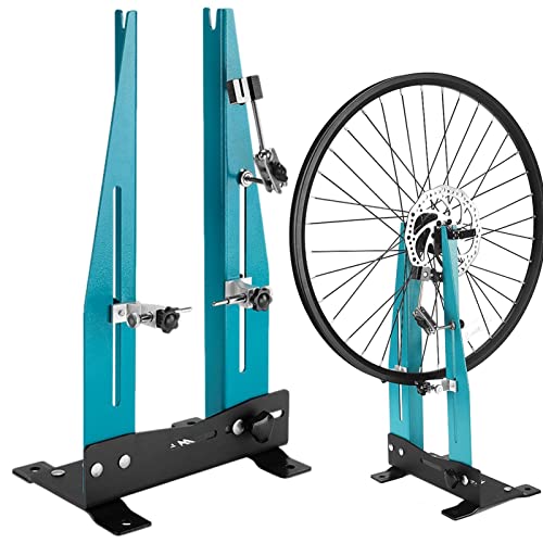 Cavalletto per centraggio Bici | Supporto Regolabile per centraggio Ruote da Meccanico Domestico | Manutenzione Professionale della Ruota della Bicicletta con Chiave a Raggi, Ottimo Strumento