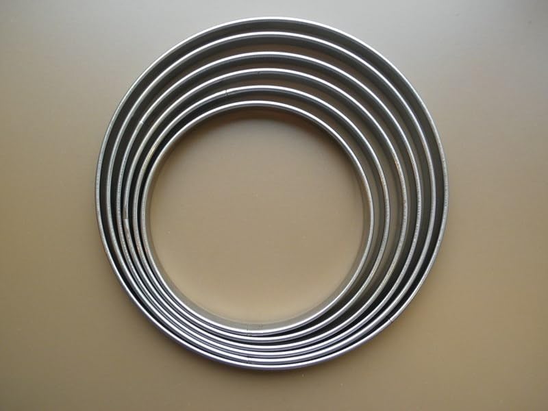 Lot de 6 Cercles à Tarte INOX de 18 cm à 28 cm - Cercles à Tarte en INOX