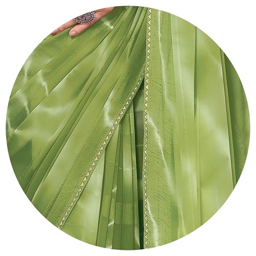 Image of MIRCHI FASHION Women Saree Shibori Print Chiffon | Elegant Festive and Functional Sari for All-Day Comfort with Matching Blouse