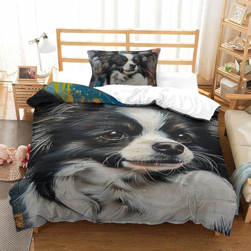 Housse de couette spitz imprimé 3D pour chambre d'ado chic - 2