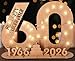 Giftota - 2026 Originelle 60 Geburtstag Geschenk Frauen & Männer - 60 Diamantene Hochzeit - Geldgeschenke Geburtstag 60 mit LED Lichterkette Ständer - Holz-Schild Gästebuch - 60 Geburtstag Deko
