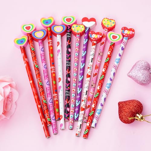 Lápices de Día de San Valentín 24 Piezas Nydotd miniatura 2