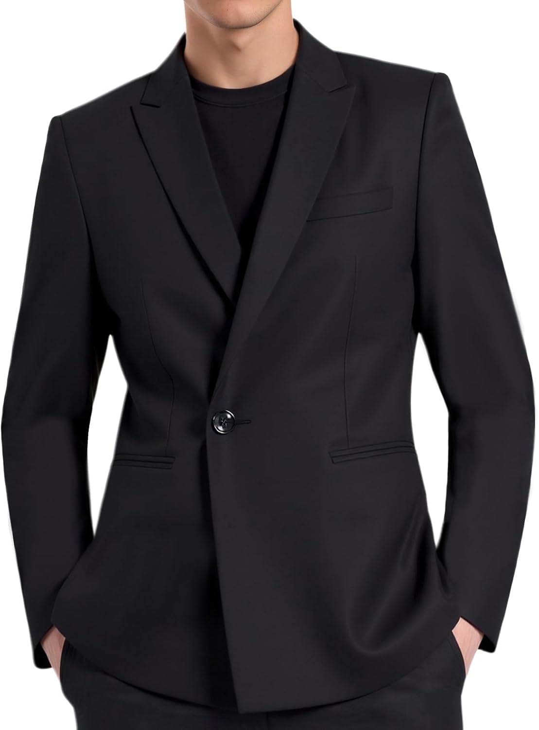 Beninos Mens Sport Coat Casual Blazer Peak Lapel Business Suit Jacket - Image 2