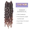 TOYOTRESS Butterfly Locs Crochet Hair - 10 inch 8 Pcs Pre-twisted Distressed Crochet Braids Pre-looped Synthetic Braiding Hair Extensions (10 Inch,T30)