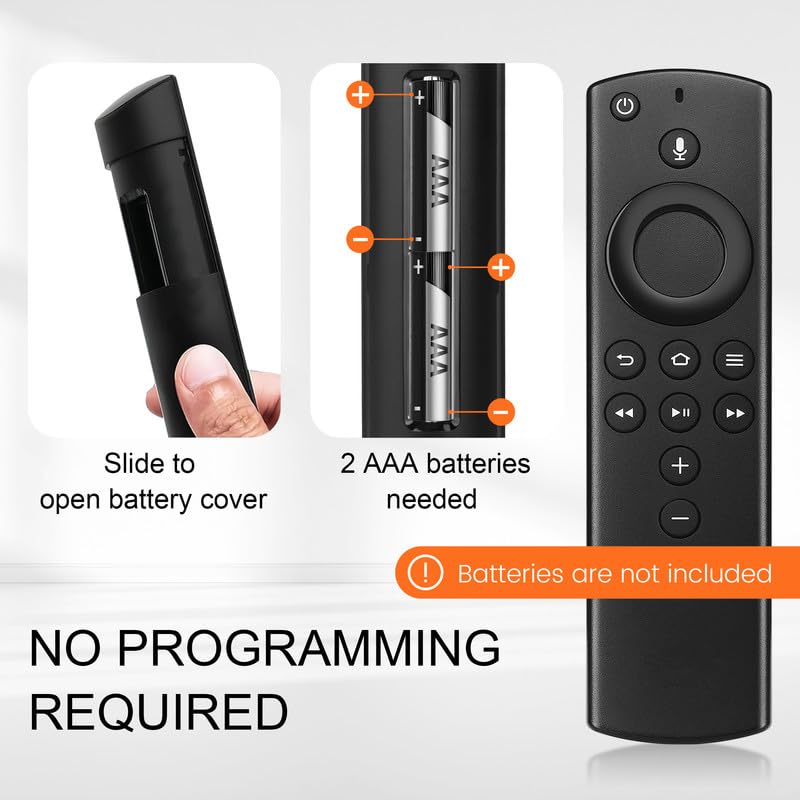 Image of Replacement Voice Remote Control Compatible with All Fire-Series TVs Stick & Cube,TVs Stick Lite /Stick (2nd Gen) /TVs Stick 4K /TVs Cube (1st /2nd Gen),and fit for Smart TVs 3rd Gen