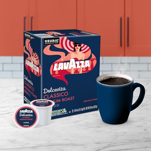 Image of Lavazza Dolcevita Classico Keurig K-Cup Pods, Medium Roast, Arabica and Robusta Blend (88 Pods)