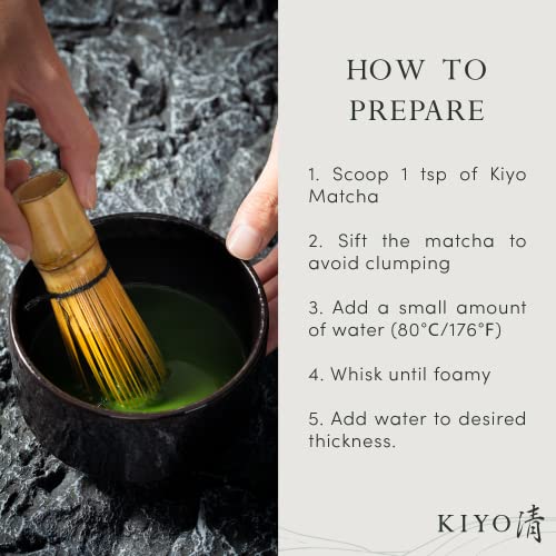 Kiyo Matcha Ritual Grade Ceremonial Uji Matcha - Pure Japanese First Harvest Ceremonial Grade Matcha Green Tea Powder from Uji, Japan (40g/1.4oz) Kiyo Matcha Ritual Grade Ceremonial Uji Matcha - Pure Japanese First Harvest Ceremonial Grade Matcha Green Tea Powder from Uji, Japan (40g/1.4oz)