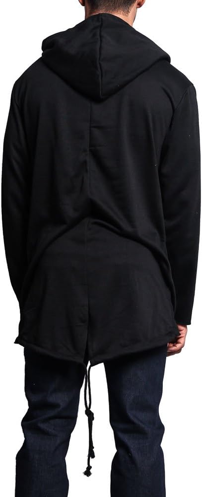 VICTORIOUS Men's Long Length Cloak Cardigan Hoodie - Image 3
