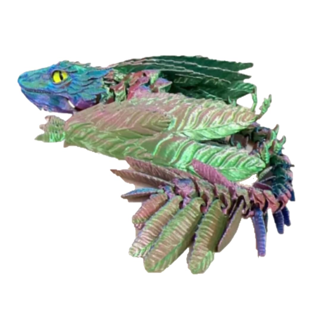 Feathered Wyvern Dragon,3D Printed Dragon, Articulated Dragons with Wings, 3D Printed Toys, Desktop Pet - Perfect for Fantasy Enthusiasts (colorful)