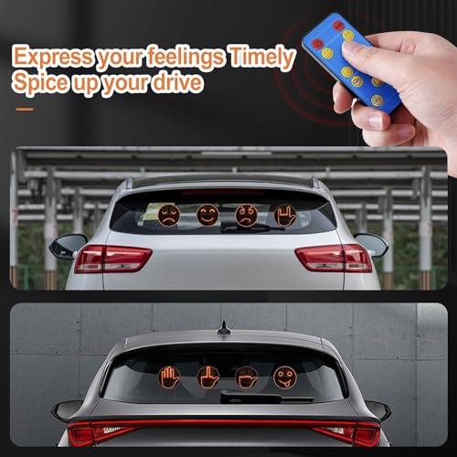 Luz LED para Auto con 4 Emojis y Gestos con Control Remoto miniatura 2