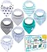 Little Bean Baby Bandana Drool Bibs (8 Pack) - Extra Soft, 100% Cotton and Fleece - Super Absorbent Baby Bandana Bibs - Perfect Teething Bibs - Bandana Bibs for Boys, Girls