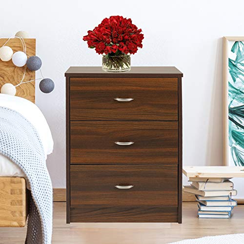 Image of Nilkamal Torrie Night Stand | 1 Year Warranty | Classic Walnut