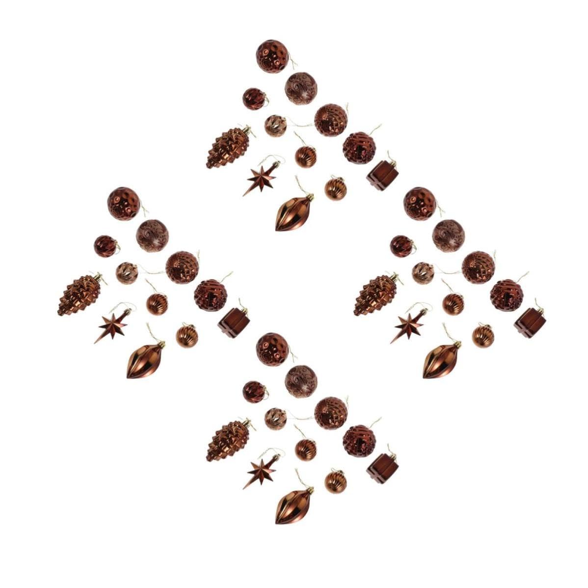 Beaupretty 48 Pezzi Palline Natalizie da Appendere per Albero, Set Plastico