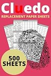 Cluedo Replacement Score Sheets: 500 Detective Notes For Retro Sleuthing Board Game