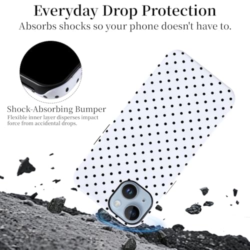 PAKESI Magnetic for iPhone 11 Case, Cute Polka Dot Phone Case Compatible with MagSafe, Shockproof Slim TPU and Hard PC Protective Cover Designed for Women Girls, White by PAKESI - Used condition - Image 6