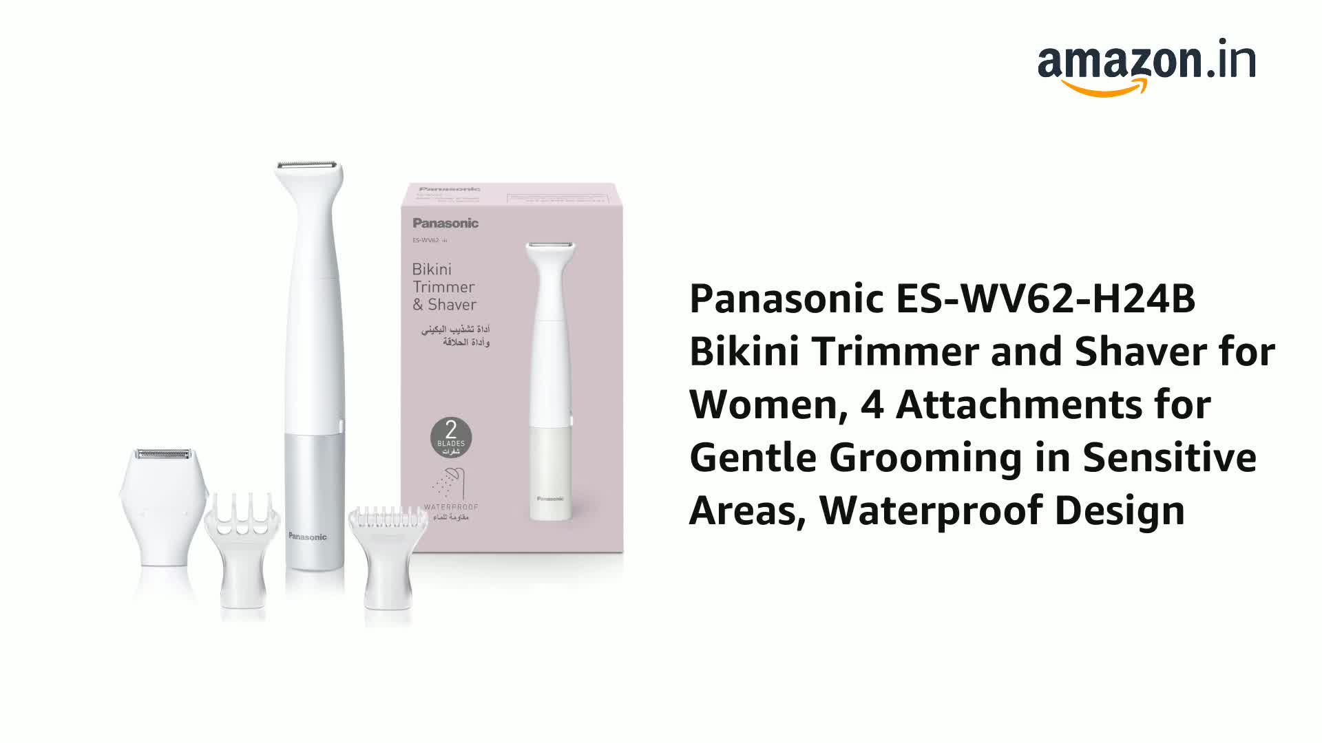 Panasonic ES-WV62-H24B Bikini Trimmer and Shaver for Women