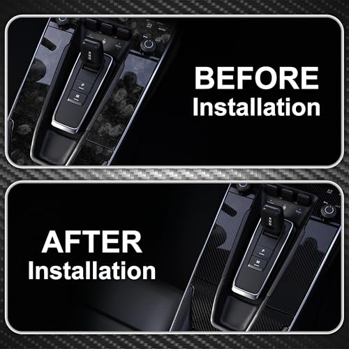 Image of LYPUMSO 6D Gloss Black Carbon Fiber Vinyl Wrap Self-Adhesive Film 1ft x 5ft