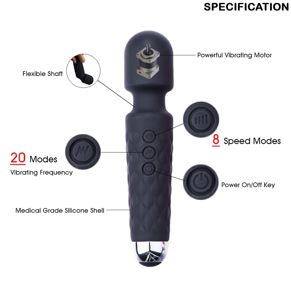 For pain relief, flytus cordless full body massage machine, handheld back massage machine with medical grade silicone, fast charging, 8 speed For pain relief, flytus cordless full body massage machine, handheld back massage machine with medical grade silicone, fast charging, 8 speed