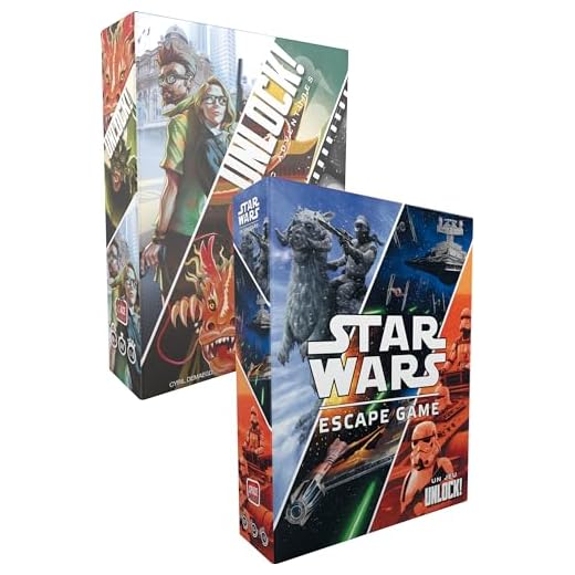 Asmodee – Space Cowboys – Unlock! Bundle Epic Adventures + Star Wars UNbox Now - Juegos de Escape Game para niños y Adultos - Juegos de Cartas a Partir de 10 años - Aplicación Gratuita - Versión