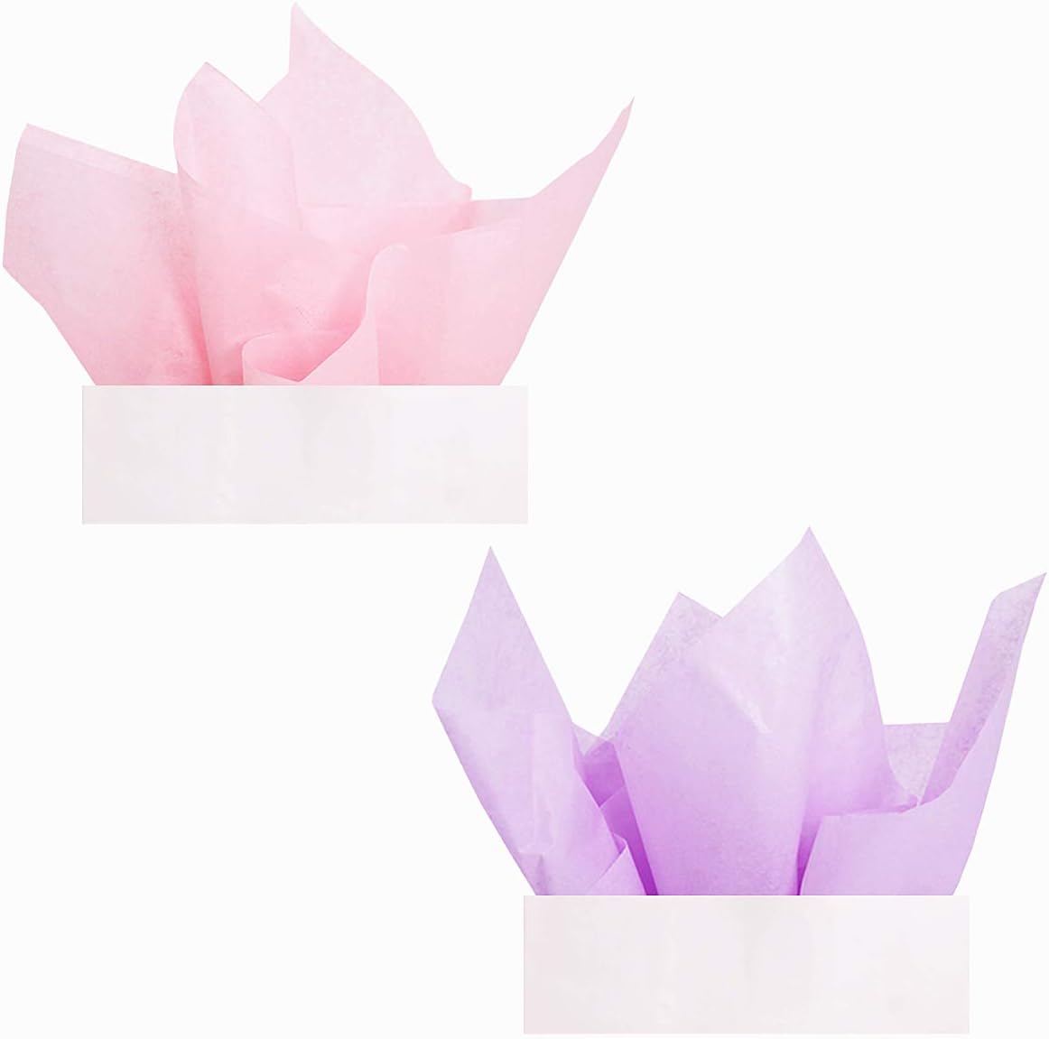 UNIQOOO 60 Sheets Premium Unicorn Theme Purple and Blush Pink Tissue Gift Wrap Paper Bulk, 20" X 26" Each, 100% Recyclable Gift Wrapping Accessory, Perfect for Kid's Birthday Party, Art Craft Idea