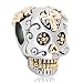 Valentine's Day Gifts Creationtop European Charms Skull Cross Silver Plated Dia De Los Muertos