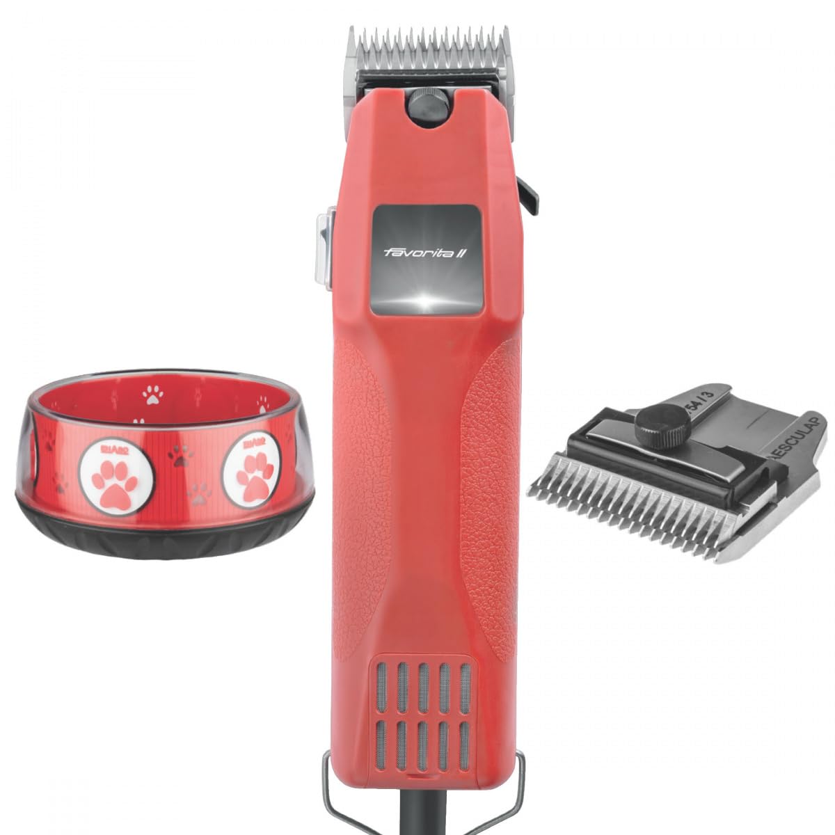 Aesculap EHASO Profi Hundeschermaschine GT-104 / Favorita 2 mit Scherkopf GT 710 1,8 mm + Aufschiebek.-Set + Hundenapf