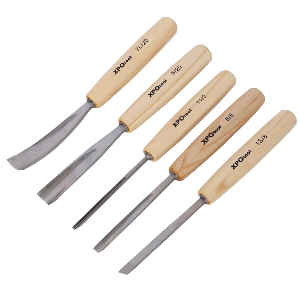 Set di strumenti per intaglio del legno, 12 pezzi, kit professionale per intaglio del legno con scalpello in acciaio 60CRV, manici in salice e borsa di tela, per principianti fai da te