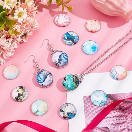 GOMAKERER 64 Pcs 16 Styles Mountain Printed Glass Cabochons - Image 3