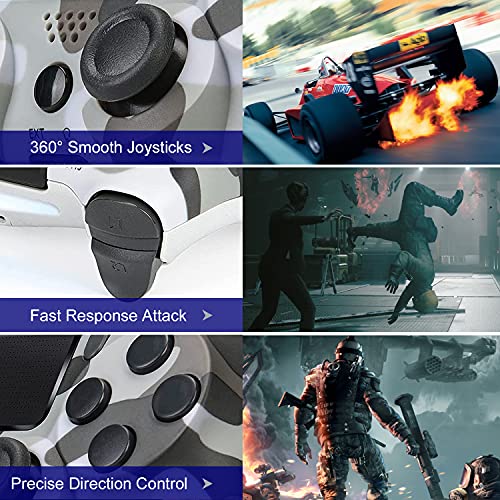 Kecio Controle sem fio para controle remoto de jogos, Gamepad sem fio compatível com console Play-st