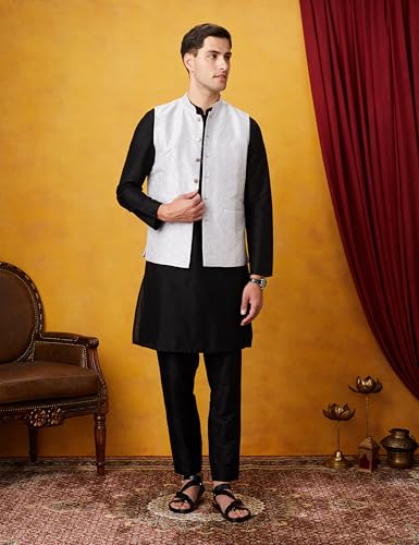 Image of Symbol Premium Men's Festive Nehru Jacket Kurta Pyjama Set (3pcs)