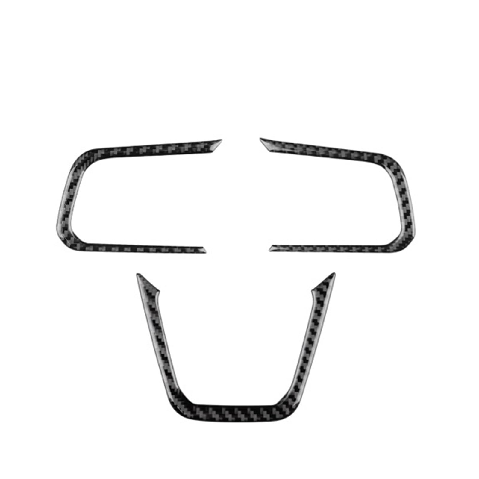 Car Trim Interior for Mustang GT 2024 2025 LHD RHD Car Steering Wheel Button Frame Interior Trim Accessories Interior Mouldings(Black Carbon)