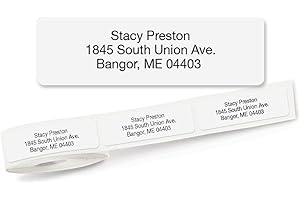 Glossy White Rolled Address Labels without Dispenser