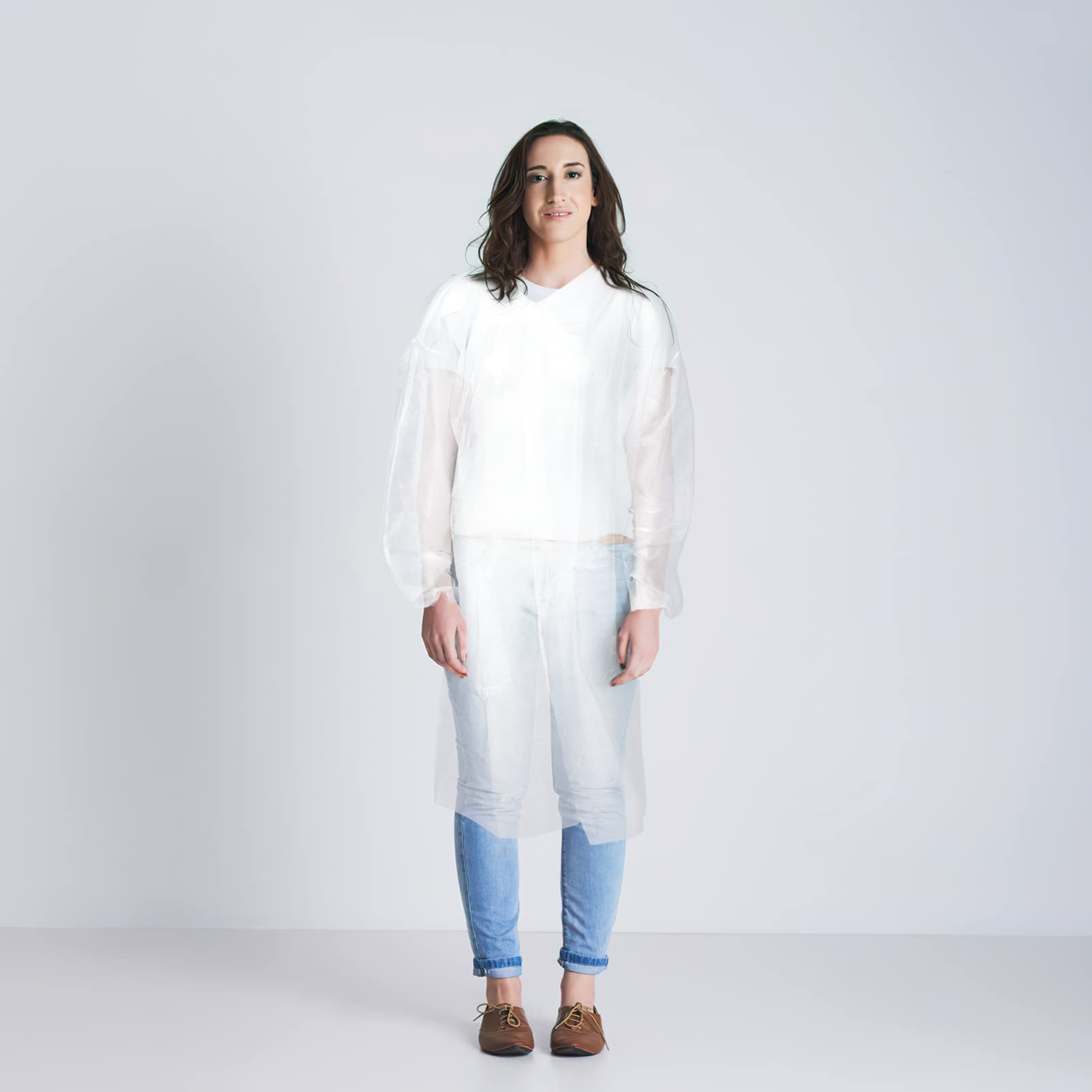 iplusmile 10 Pièces Blouses de Laboratoire Blanches Vêtements de Laboratoire pour Adultes Tissu Non Tissé Respirant Blouses Chirurgicales Uniformes de Laboratoire à Manches Longues