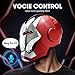 Iron Hero MK 5 1:1 Wearable Helmet-Silver Mask for Man-with Voice&Touch & Remote Control, LED Eyes & Realistic Sound Effects-Cosplay & Collectible Prop Gift for Adults and Teens